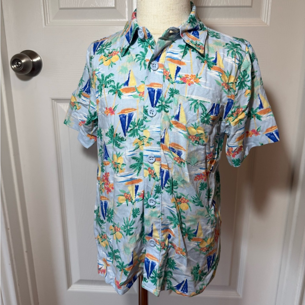 O'Rageous Boys' Toile Short Sleeve Cabana Swim Top Size XS